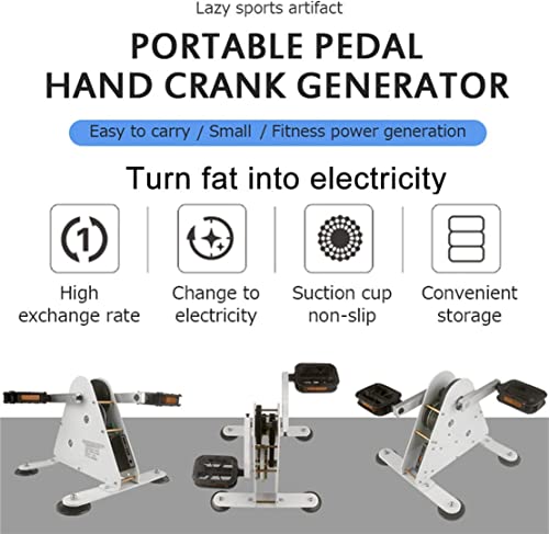 100W Hand Crank and Foot Pedal Power Generator with USB Interface A241998