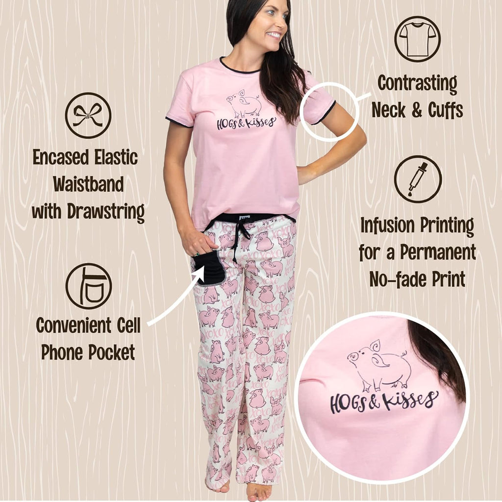 Women's Short Sleeve Pajama Set Y664
