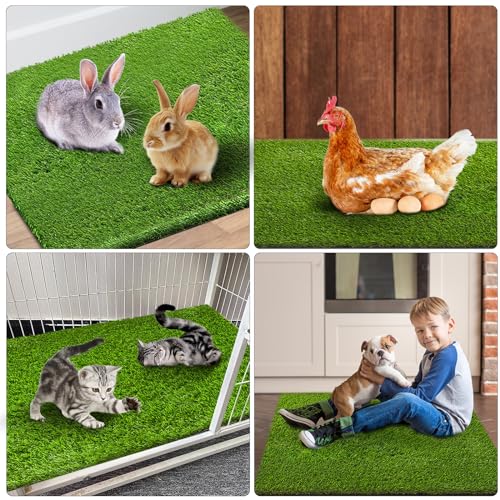 2 Pack 26"x30" Reusable Artificial Grass Dog Pee Pads with Drainage Holes X431