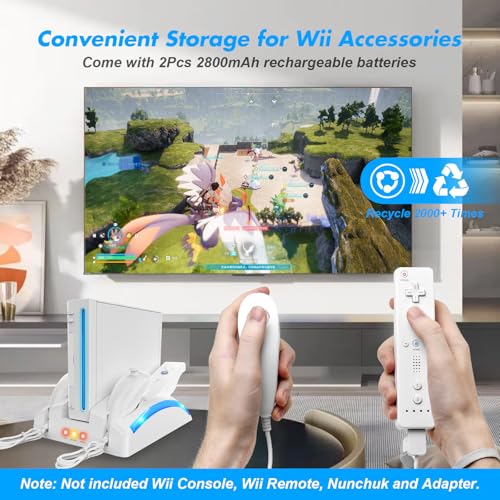 Wii Charging Dock Station with 2 Pcs Rechargeable Battery W669