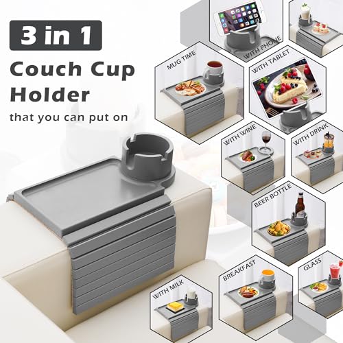 Bamboo Sofa Arm Rest Table with Cup Holder L450328