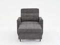 Blue Convertible Sofa Bed Chair with Cup Holder, USB Port, Adjustable Backrest O40050
