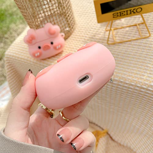 3D Cartoon Silicone Protective Cover with Keychain for AirPods 1/2 Case F99022