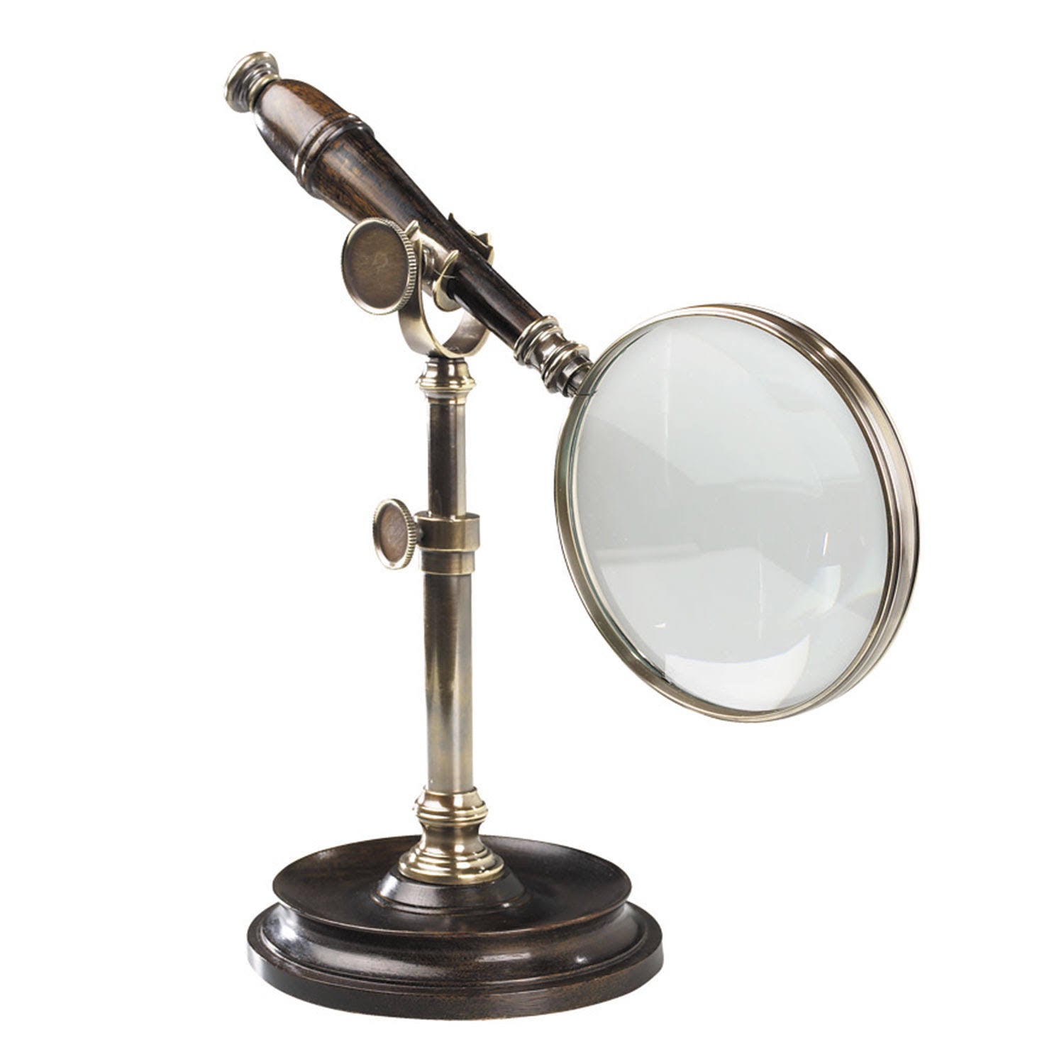 Bronzed Magnifying Glass with Stand D964