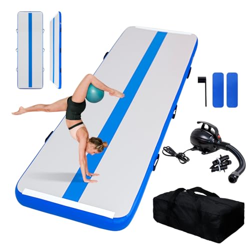 10/13ft Inflatable Tumble Track 4in Thick Air Floor with Electric Pump U8855