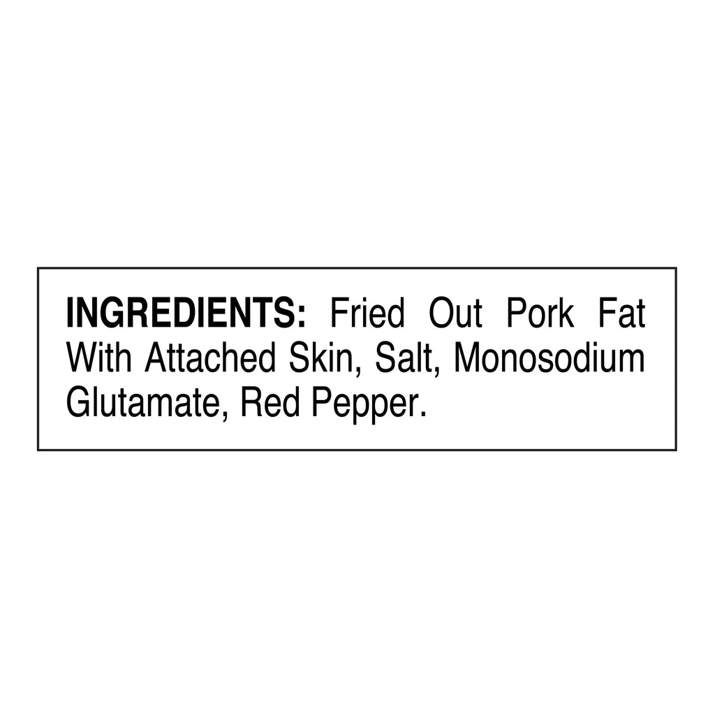Fried Pork Cracklin Strips Mildly Seasoned with Red Pepper 3.5 oz Bags (3 Bags) A657