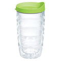Clear Lidded Double Walled Insulated Tumbler Travel Cup, 24oz 2pk, Blue Lid I9339