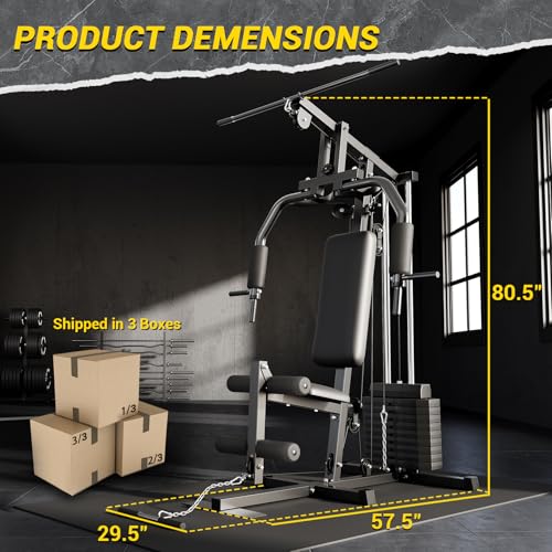100LBS Weight Stack Multifunctional Home Gym Machine V44074