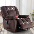Brown Fabric Manual Recliner Chair N6620