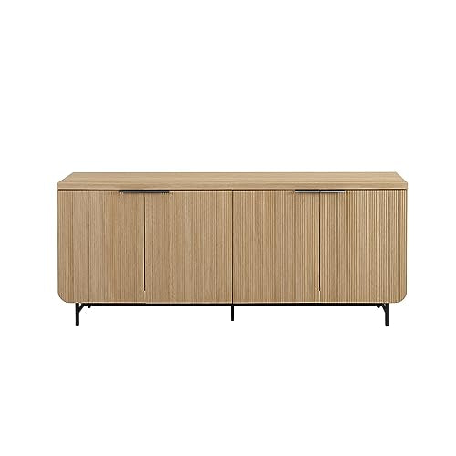 Coastal Oak 4-Door Sideboard Buffet Console I229