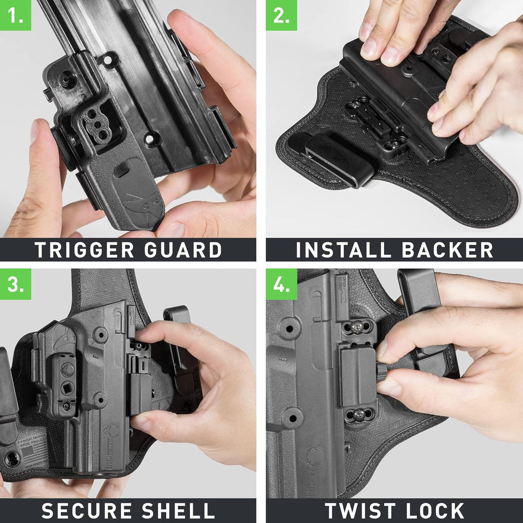 4 in 1 Holster - IWB, Appendix, OWB Paddle, OWB Belt Slide - Right Hand Draw W5969