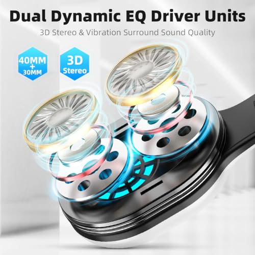 Wireless Gaming Headset, White, 2.4GHz/Bluetooth, Detachable Mic U218