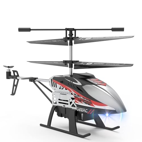 RC Helicopter with LED Lights, 2 Batteries, USB-C Charging T541