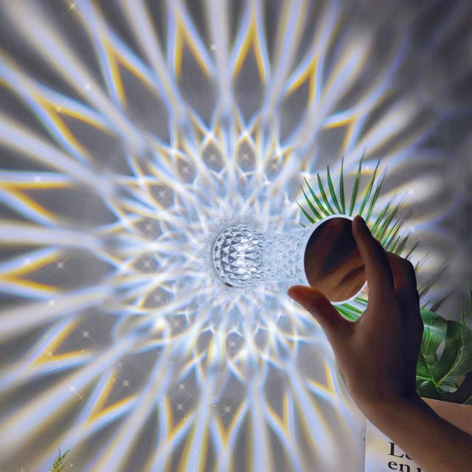 16 Color Changing Crystal Table Lamp with USB Charging P64536