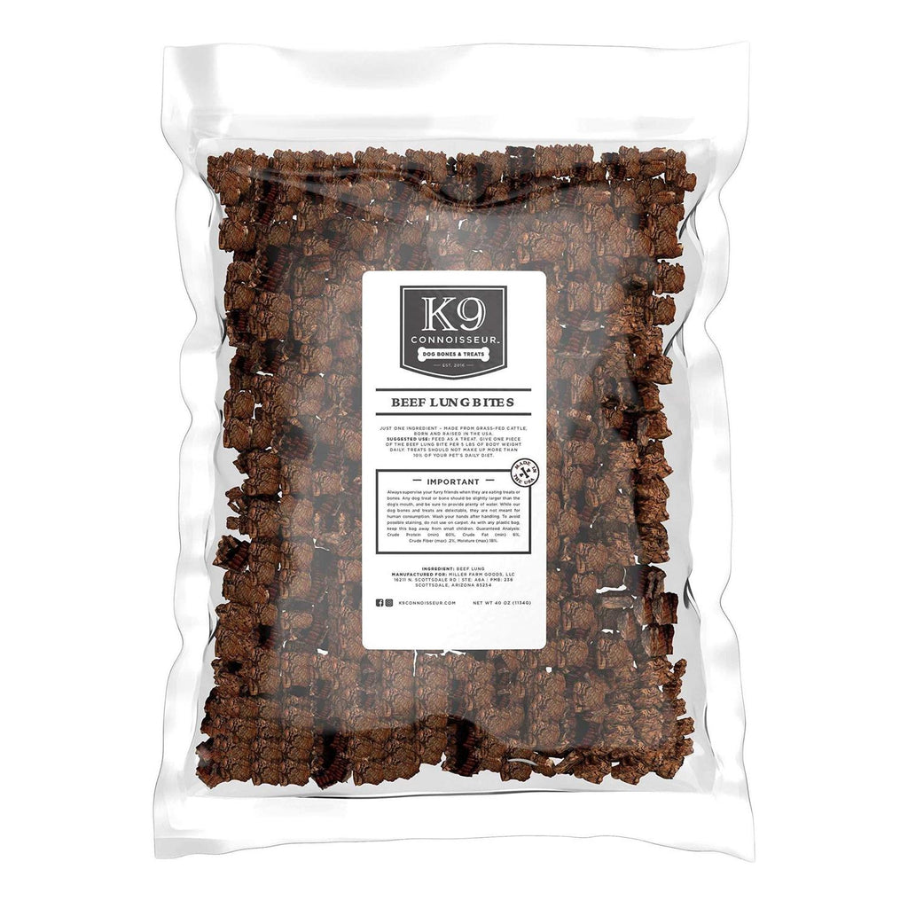 Low to Odor Free Slow Roasted Beef Lung Bites Dog Treats D63528