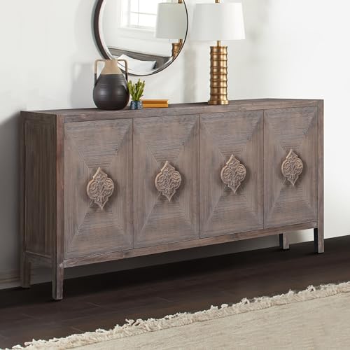 Black Storage Cabinet with 4 Doors I461