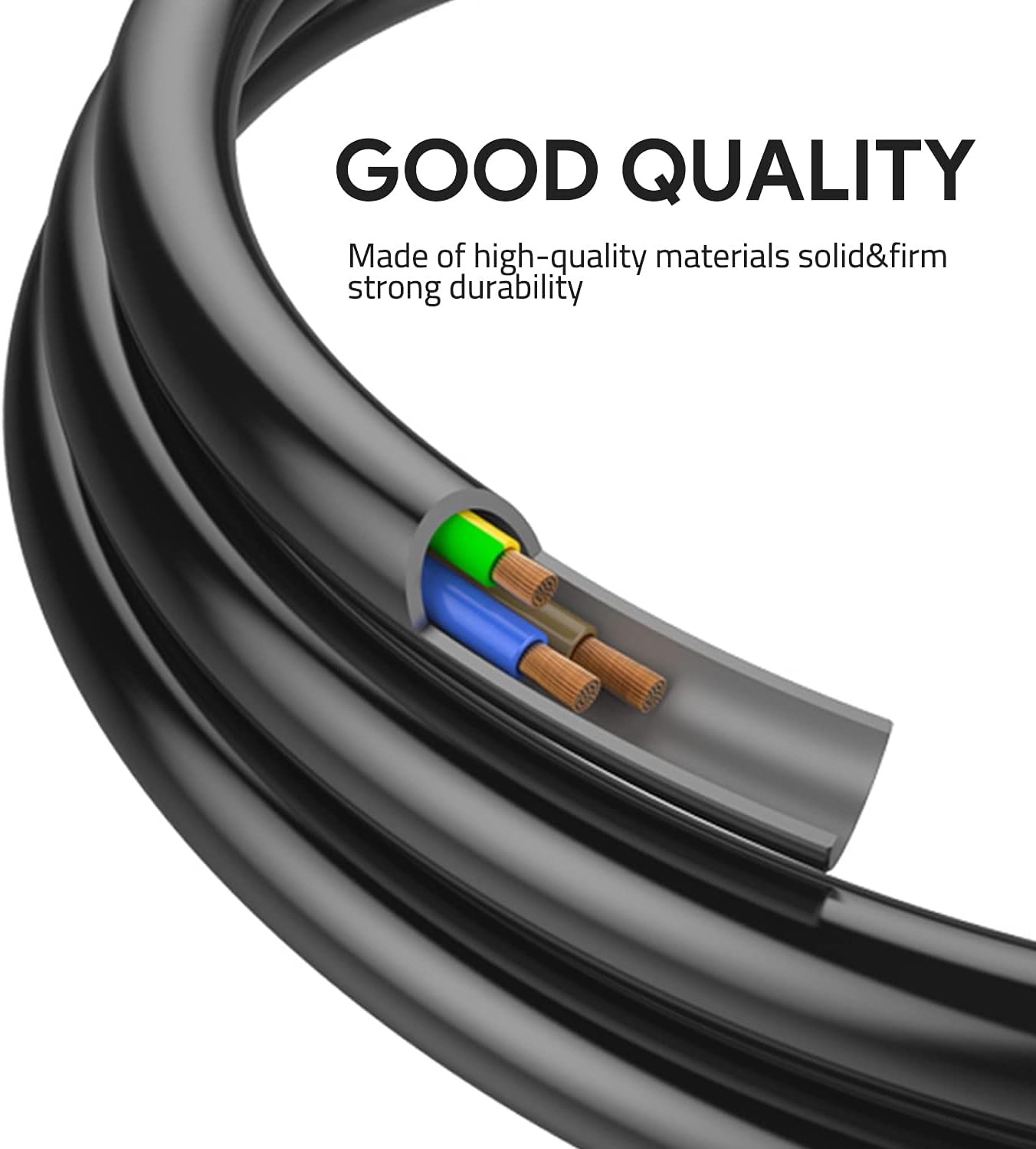 Extension Cable 10FT 3M DC 8.0mm Connector Power Cord A12825
