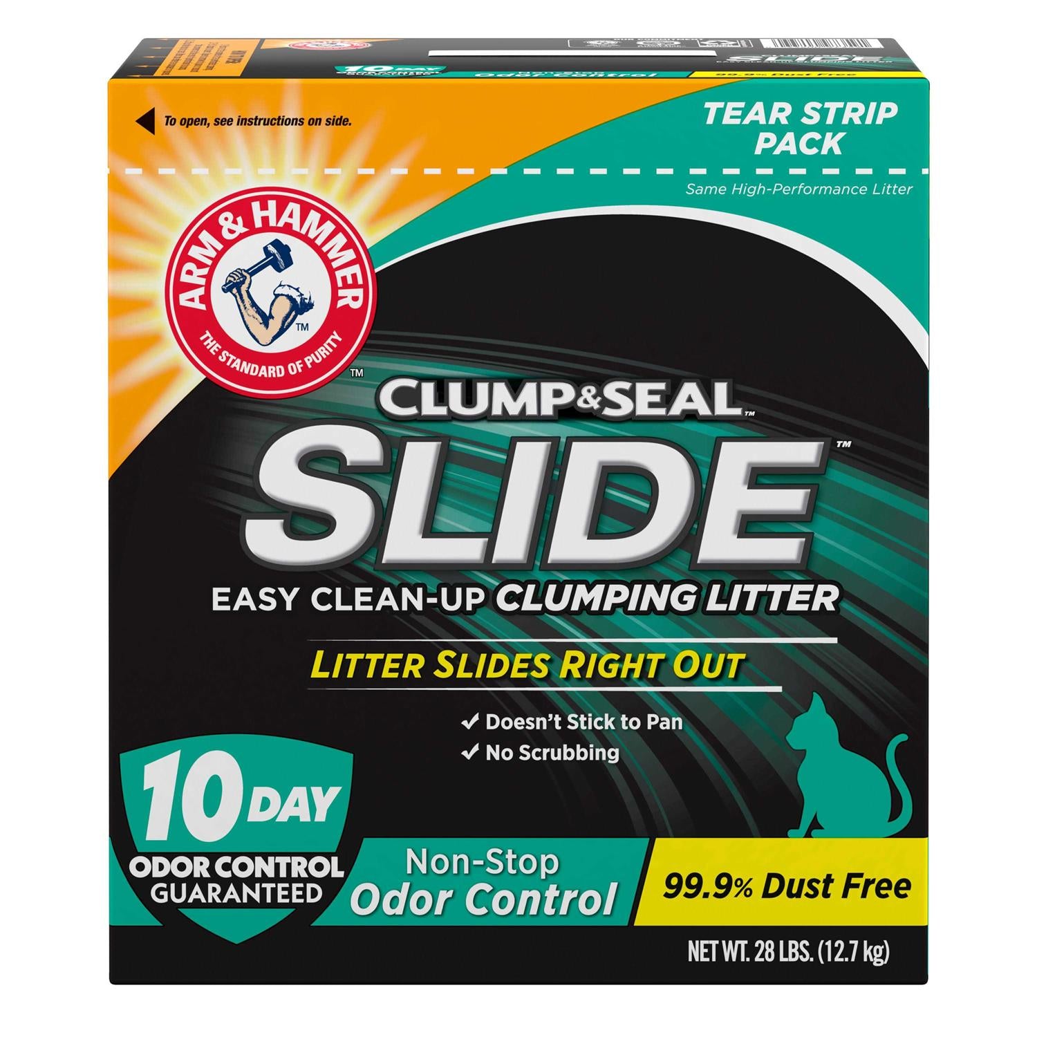 Slide Odor Control Easy Clean-Up Clumping Cat Litter T44926
