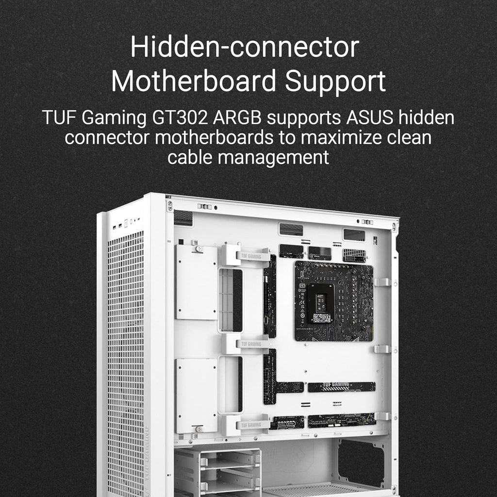 Black ATX Mid-Tower PC Case with Four 140 x 28 mm ARGB Fans and Interchangeable Tempered Glass or Mesh Side Panels K961296