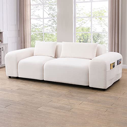 White Microfiber Sectional Sofa A975538