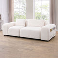 White Microfiber Sectional Sofa A975538