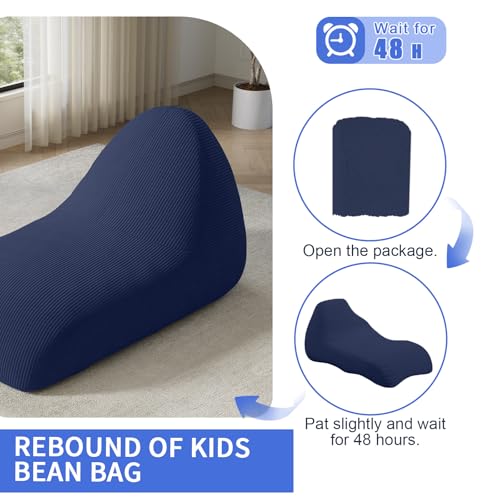 Pink Corduroy Bean Bag Chair with Filler E806836