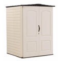Medium Vertical Storage Shed, Resin, Beige, 72" H x 53.2" W x 57" L P6096