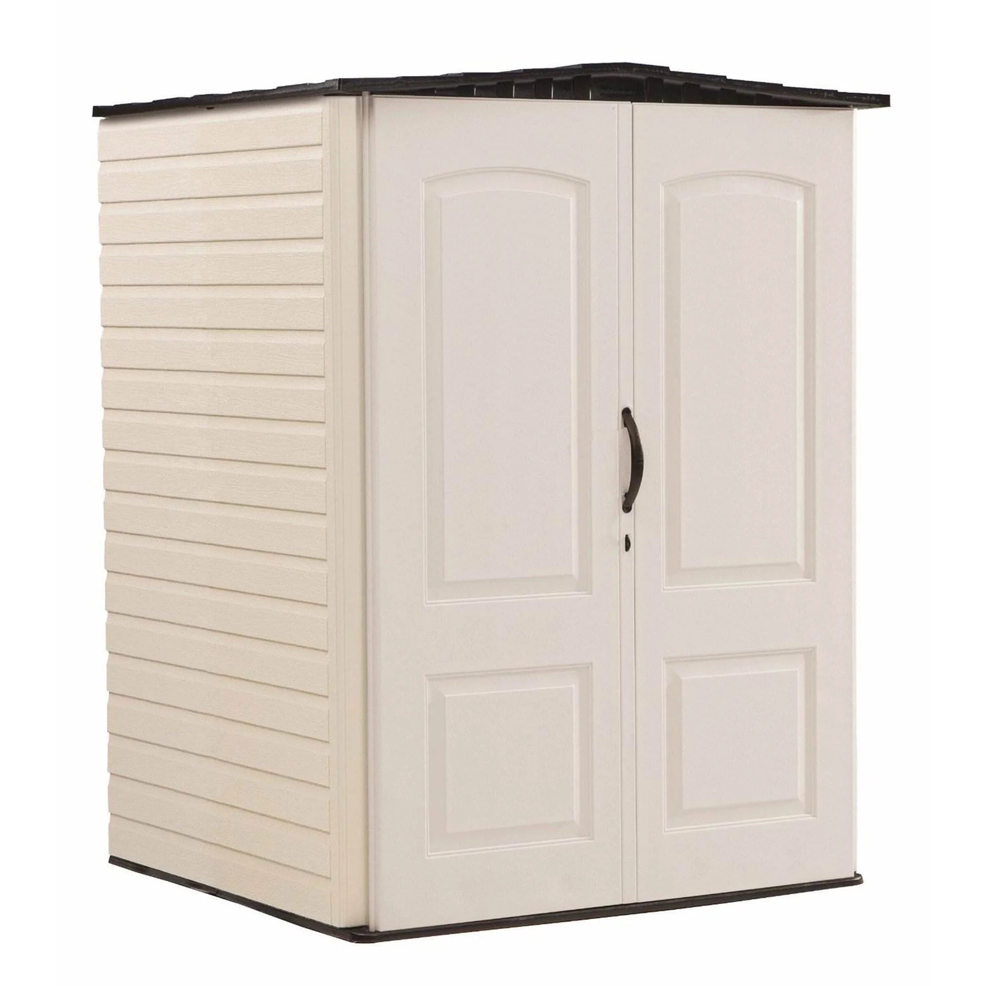 Medium Vertical Storage Shed, Resin, Beige, 72" H x 53.2" W x 57" L P6096