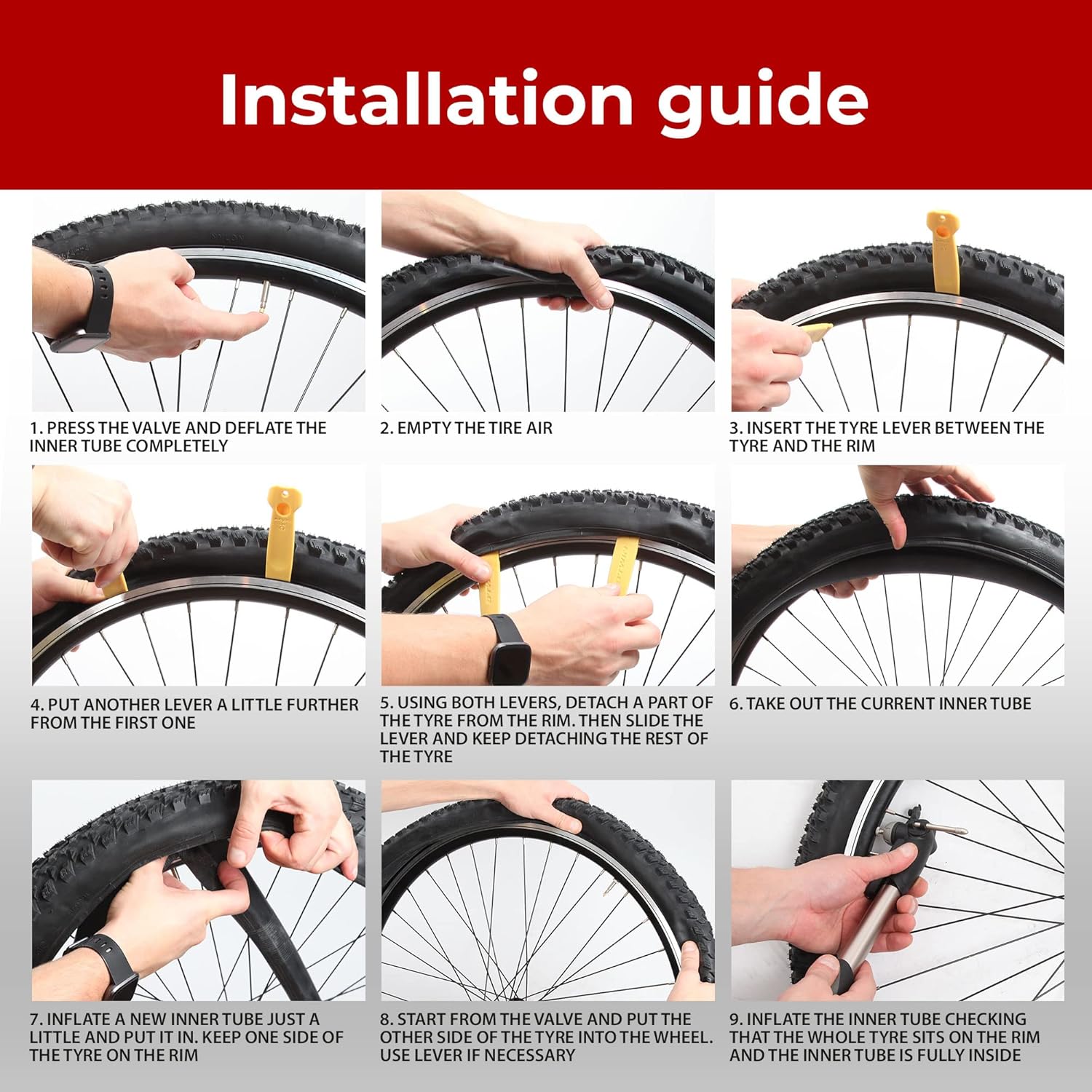 Bike Inner Tube 700x35c / 32c / 38c Presta Valve 48mm Pack of 2 A51559