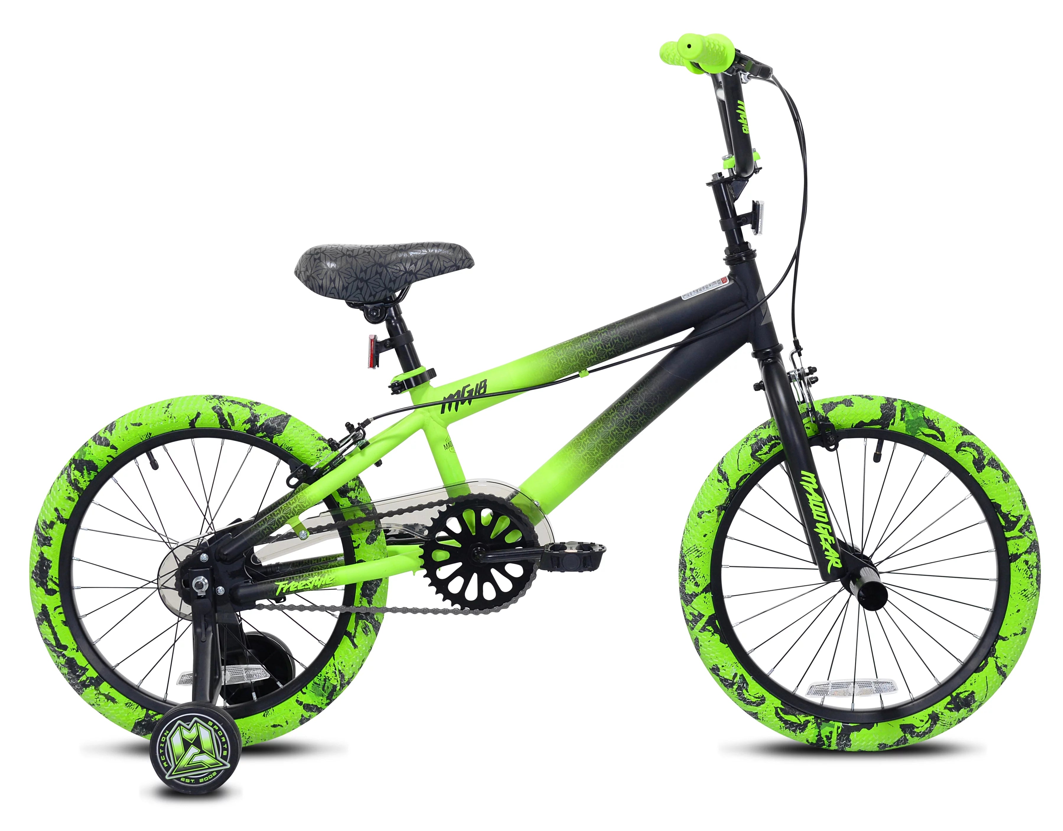 18" Black and Green BMX Bike X639