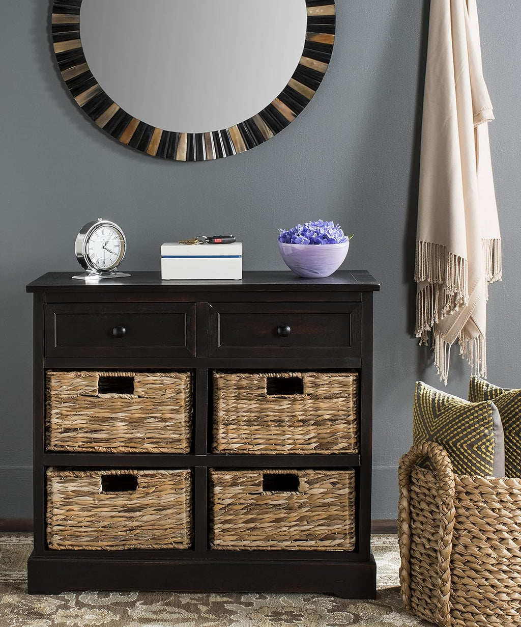 Brown Wicker Basket Storage Unit P59362