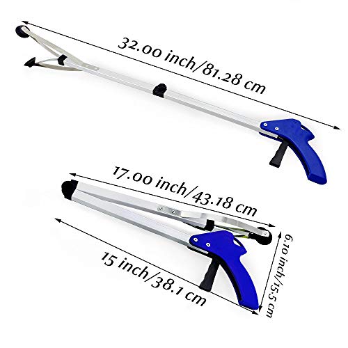 2 Pcs Foldable Long Arm Reacher Grabber M62401