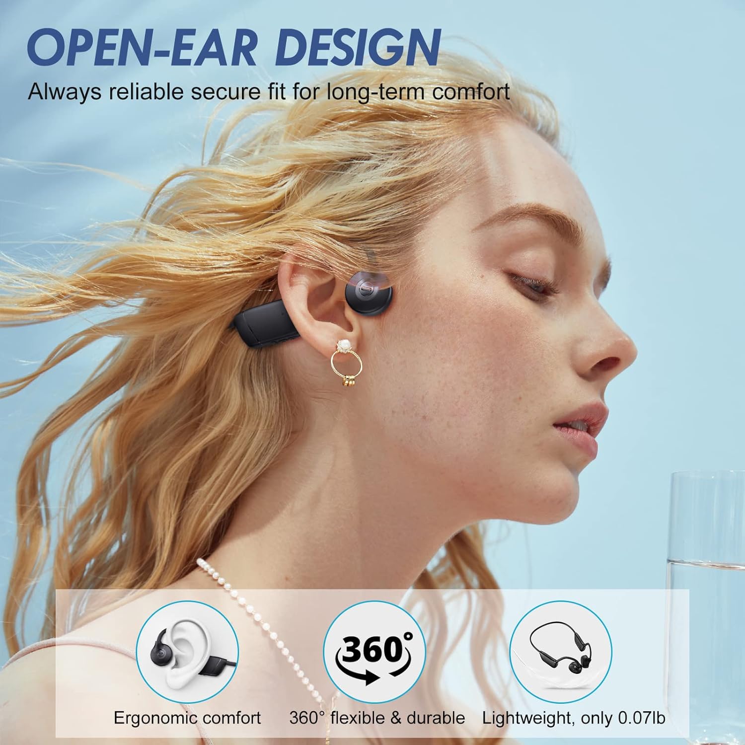 Wireless Open Ear Bone Conduction Headphones with MIC F81912