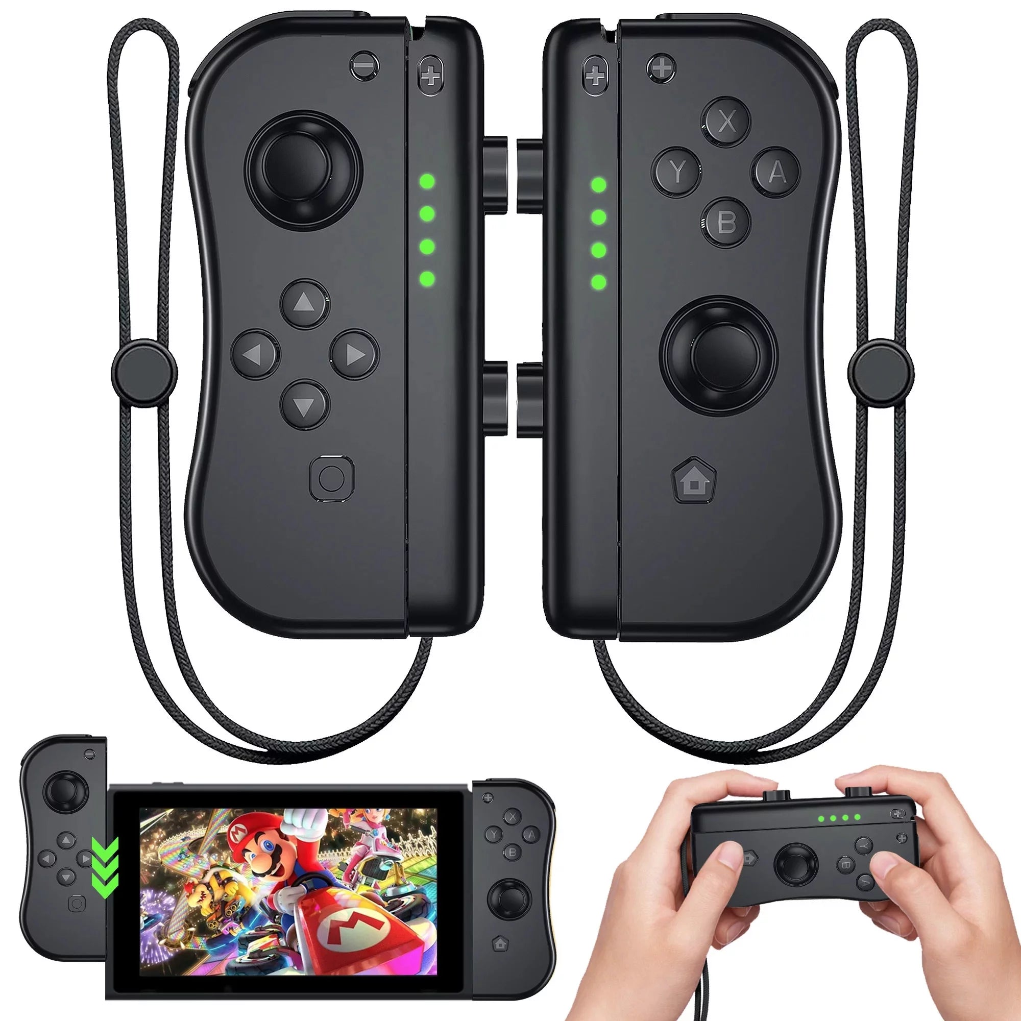 Black Wireless Joypad Controllers for Nintendo Switch U664