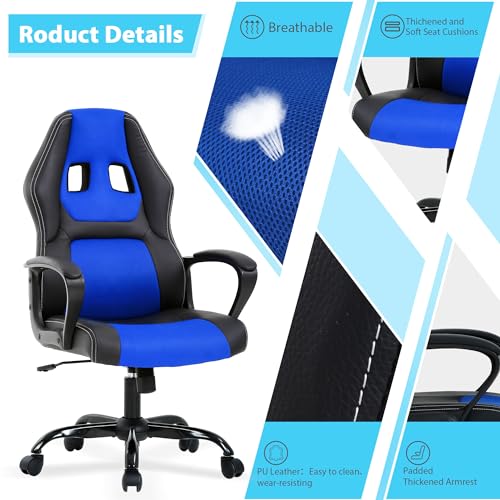 Gaming Chair with Lumbar Support and Adjustable Height Z9123