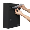 Heavy Duty Steel Wall Mount Locking Drop Box (Black) G89048