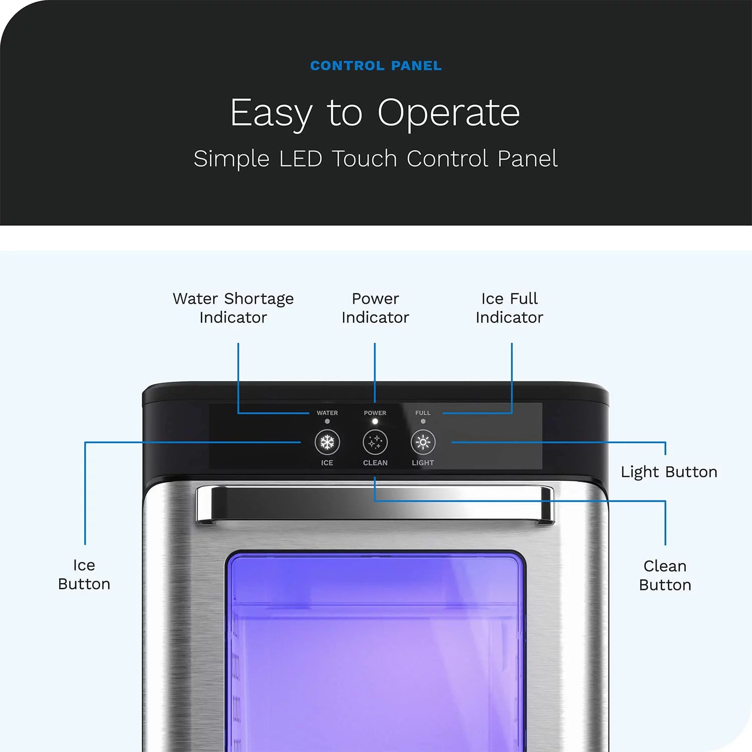 Stainless Steel Countertop Nugget Ice Maker L652