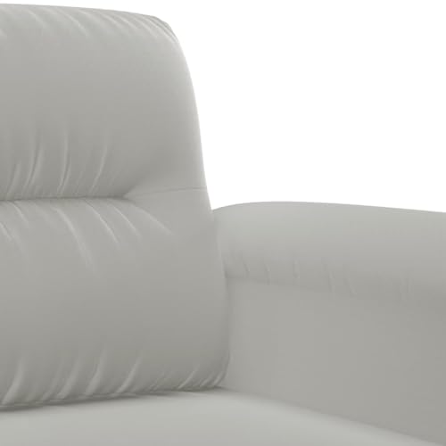 Light Gray Microfiber Fabric Sofa Chair J29850