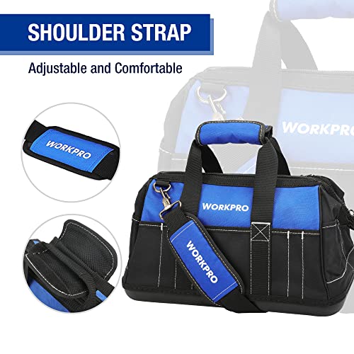 16-inch Wide Mouth Tool Bag with Water Proof Molded Base K89960