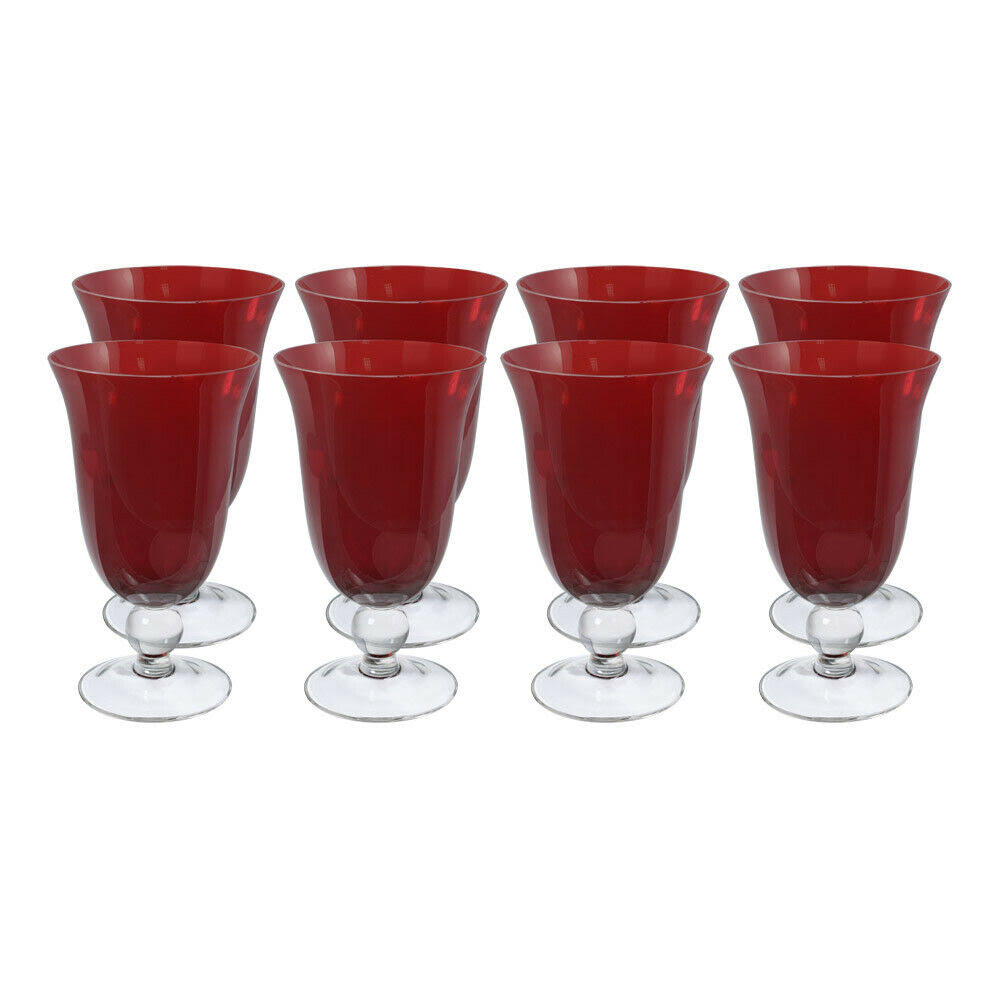 Set of 8 Red All Purpose Glasses R678979