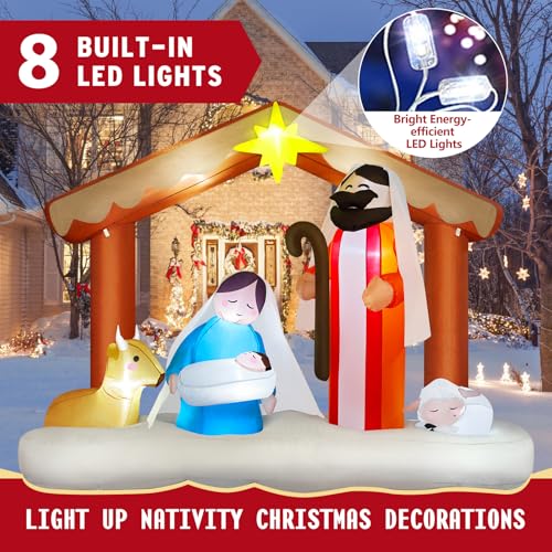 14FT Giant Christmas Inflatables Santa Claus with Wreath Built-in LED Lights U955231