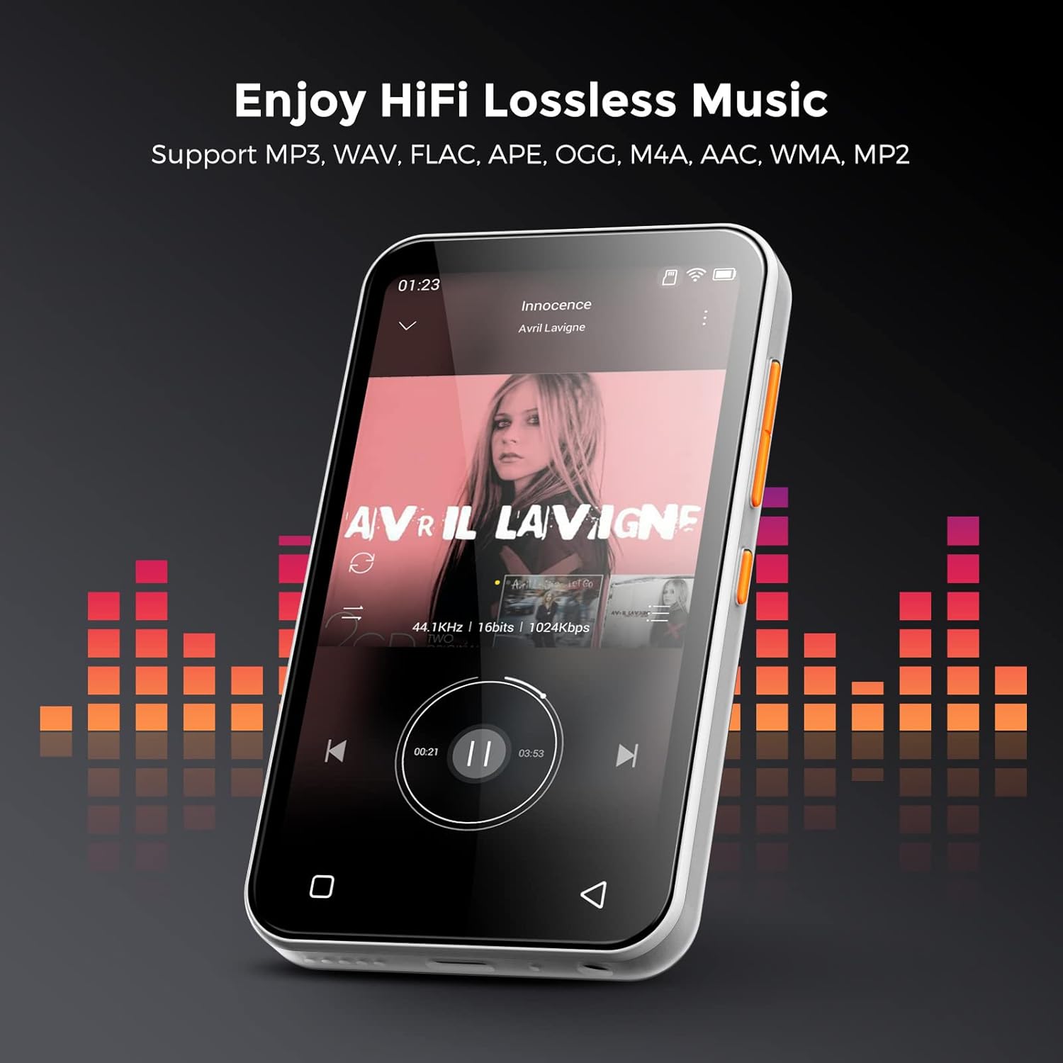 4.0" Full Touchscreen MP3 Player with Bluetooth, Speaker, Voice Recorder V130393