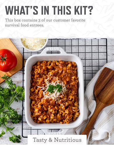 18 Servings Emergency Food Supply with Freeze Dried & Dehydrated Meals A150720