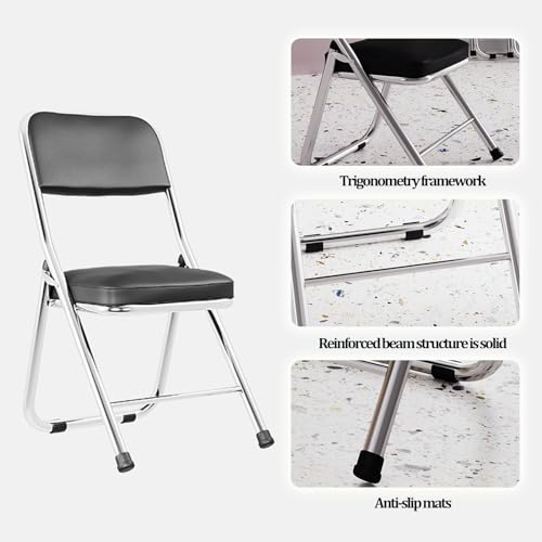 Purple Metal Folding Chair with Padded Seat F649077