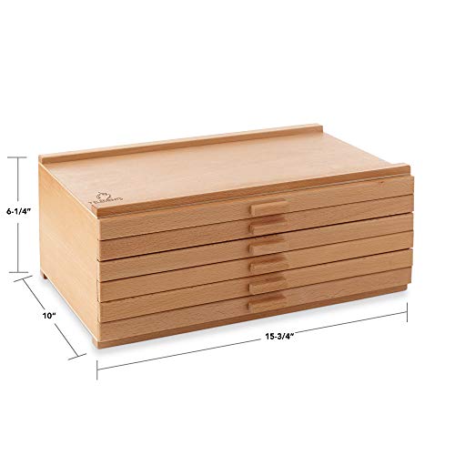 6 Drawer Wooden Artist Storage Supply Box B23112