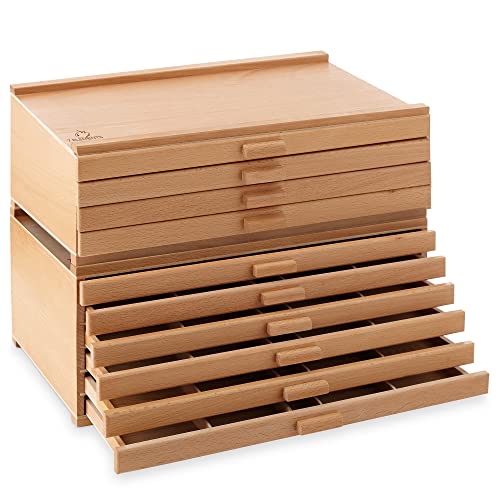6 Drawer Wooden Artist Storage Supply Box B23112