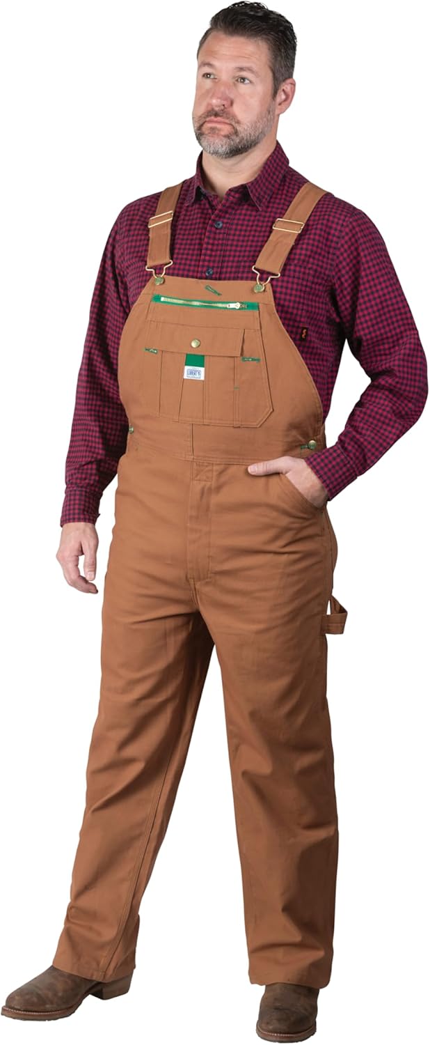 Men's Duck Bib Overall, Pecan, 38x32 D599