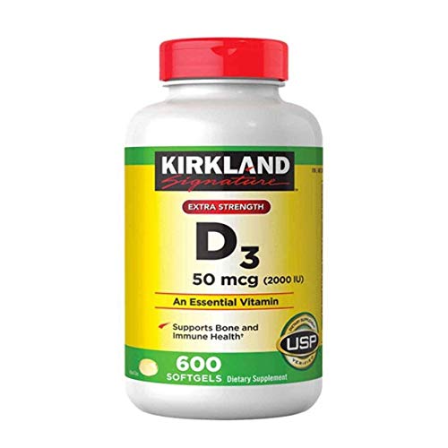 Extra Strength D3 50 mcg, 600 Softgels V93315