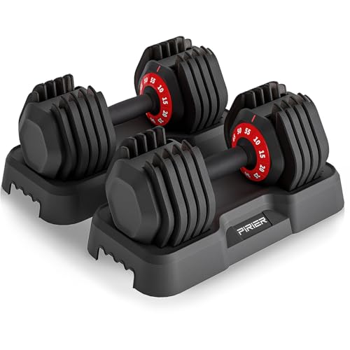 Adjustable Dumbbell 55LB Single Dumbbell Weight with Anti-Slip Metal Handle P745
