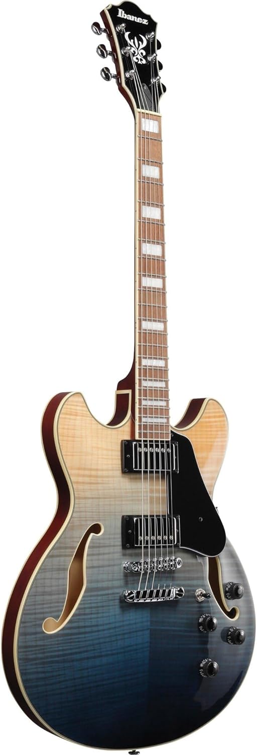Transparent Indigo Fade Semi-Hollow Electric Guitar G1285